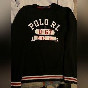 Polo black/red sweater wore once /NO SIGNS OF WEAR